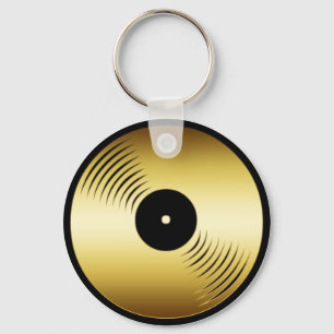 GOLD RECORD ALBUM KEY RING