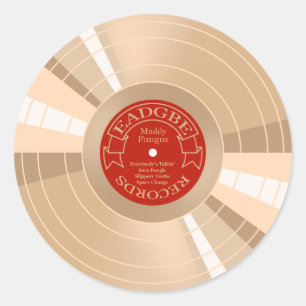 Gold Record Classic Round Sticker