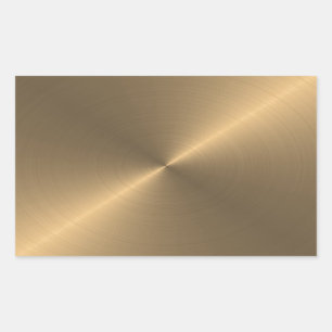 Gold Rectangular Sticker