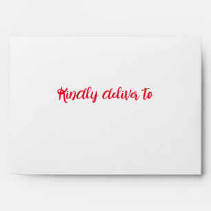 Gold Red Blue Star Elegant Merry Christmas Card Envelope