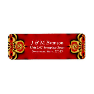 Gold+Red Bold Address Label