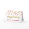 Gold Red Confetti Friend Birthday Card