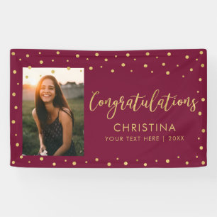 Gold & Red Congratulations Party, Event Photo Banner