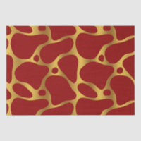 Gold & Red Giraffe Pattern