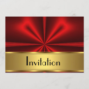 Gold Red Invitation Any Party