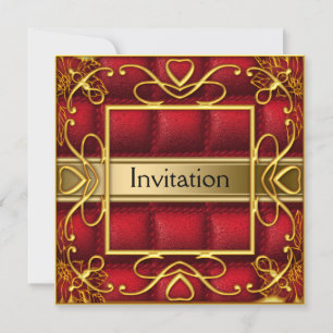 Gold Red Invitation Party Any Party