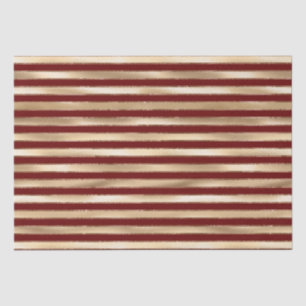 Gold Red Medium Stripes Tissue Paper