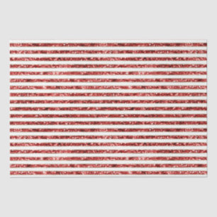 Gold Red White Glitter Stripes Christmas Tissue Paper