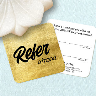 Gold Refer a Friend Referral Card