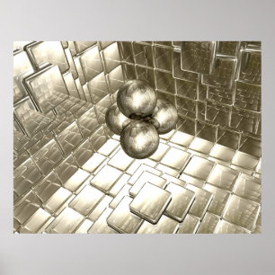 Gold Reflecting Room Poster