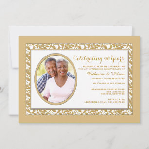 Gold Reflection Photo Invitation
