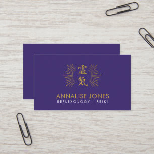 Gold Reiki Healing Symbol Business Card