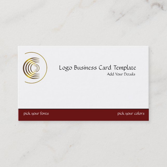 Gold Reiki Logo - Simple Crescent Reiki Logo Business Card (Front)