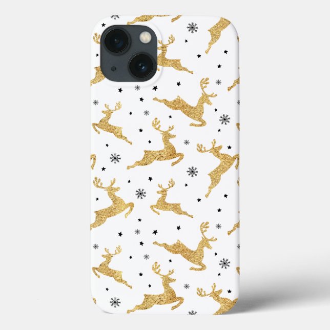 Gold Reindeers Case-Mate iPhone Case (Back)