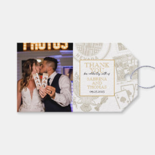 Gold Reno Wedding Photo Gift Tags
