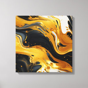 Gold Resin Art Canvas Print