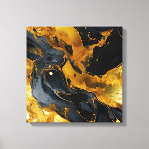 Gold Resin Art Canvas Print