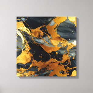 Gold Resin Art Canvas Print