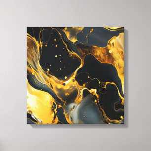 Gold Resin Art Canvas Print