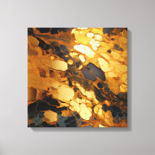 Gold Resin Art Canvas Print