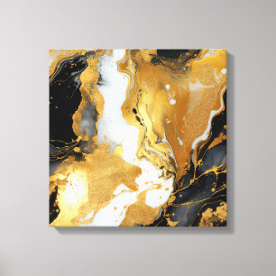Gold Resin Art Canvas Print