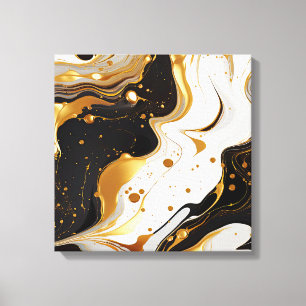 Gold Resin Art Canvas Print