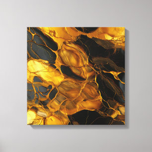 Gold Resin Art Canvas Print