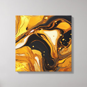 Gold Resin Art Canvas Print