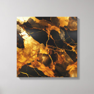 Gold Resin Art Canvas Print