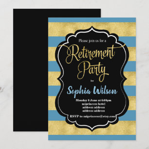 Gold Retirement Party invite