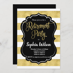 Gold Retirement Party invite