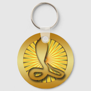 GOLD RETRO COBRA KEY RING