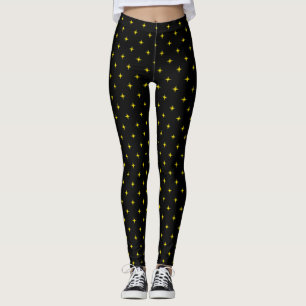 Gold Retro Stars Leggings