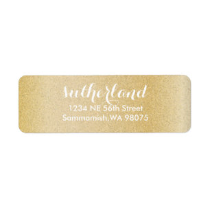 Gold Return Address Labels