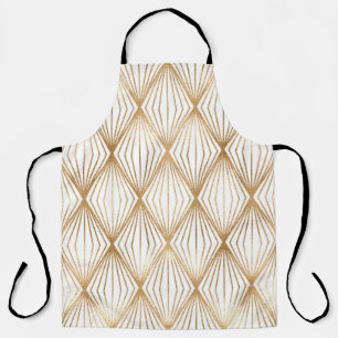Gold rhombus tiles, geometric pattern. apron