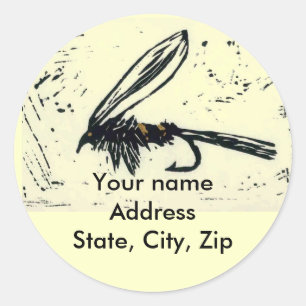 "Gold Ribbed Hare's Ear", fly fishing fly tying Classic Round Sticker