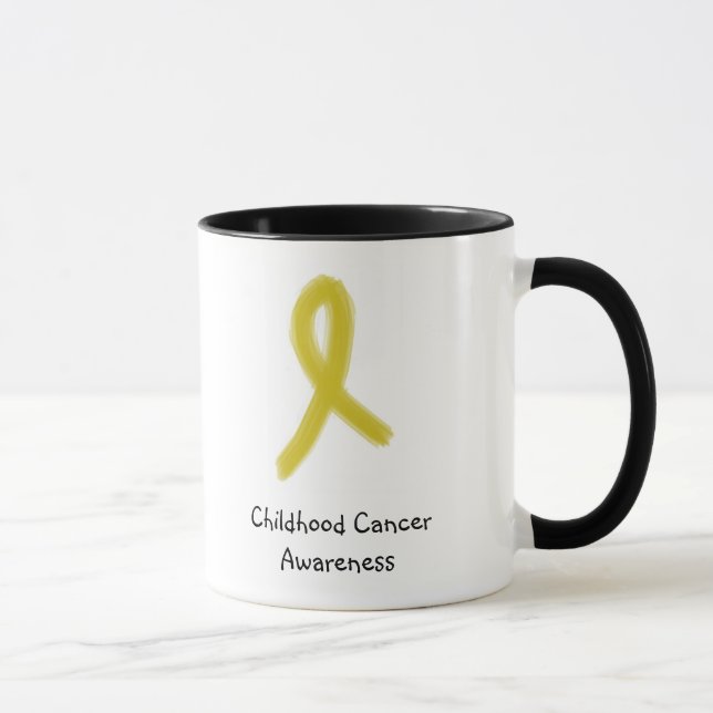 GOLD RIBBON 9-4-09, Childhood Cancer Awareness Mug (Right)