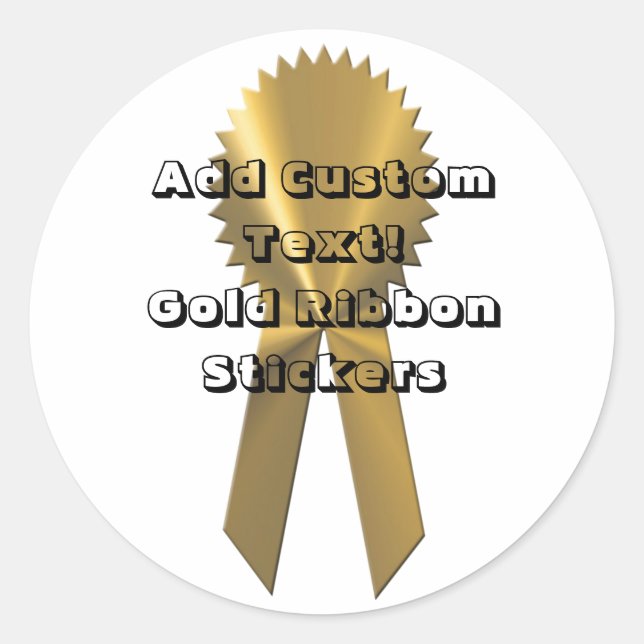 Gold Ribbon Custom Seals And Stickers (Front)