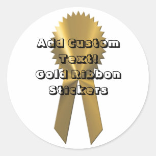 Gold Ribbon Custom Seals And Stickers