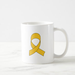 Gold Ribbon Drawing Coffee Mug