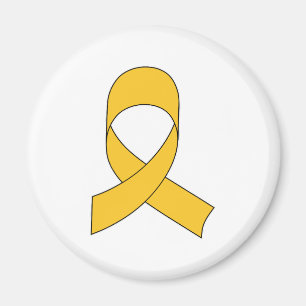 Gold Ribbon Drawing Magnet