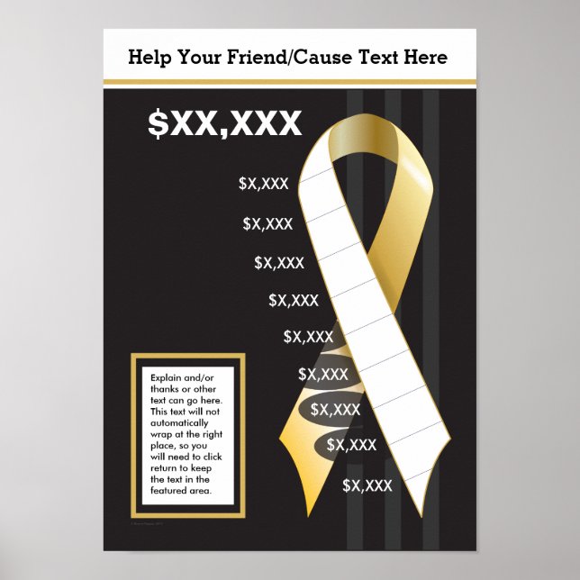 Gold Ribbon Goal Poster (Front)