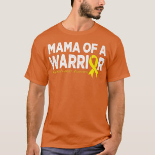 Gold Ribbon Mama Of A Warrior Childhood Cancer Awa T-Shirt