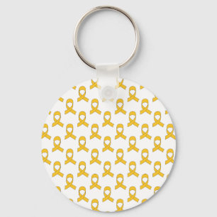 Gold Ribbon Pattern Key Ring