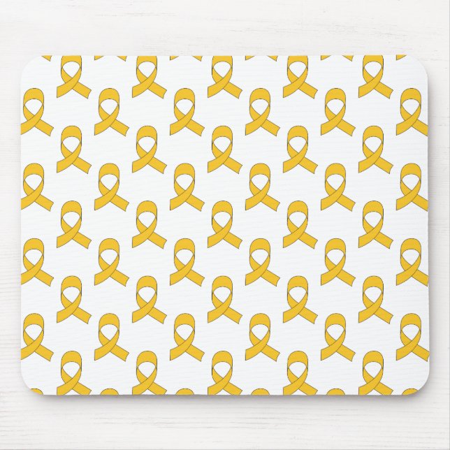 Gold Ribbon Pattern Mouse Mat (Front)