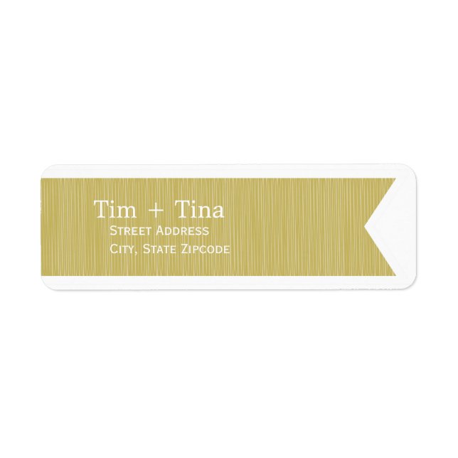Gold Ribbon Return Address Label (Front)
