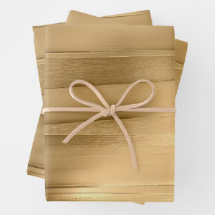 gold ribbon texture metallic stylish  wrapping paper sheet