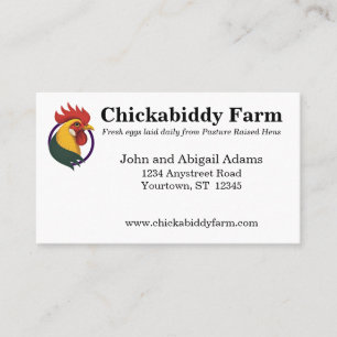 Gold Rooster Egg Farm Farmer Ranch Country Business Card