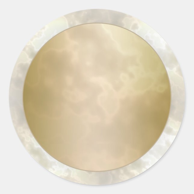Gold Rose 2 Marble Round Classic Round Sticker (Front)