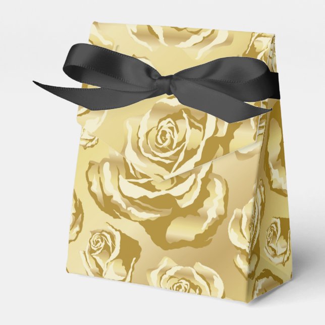Gold Rose Favour Box (Front Side)